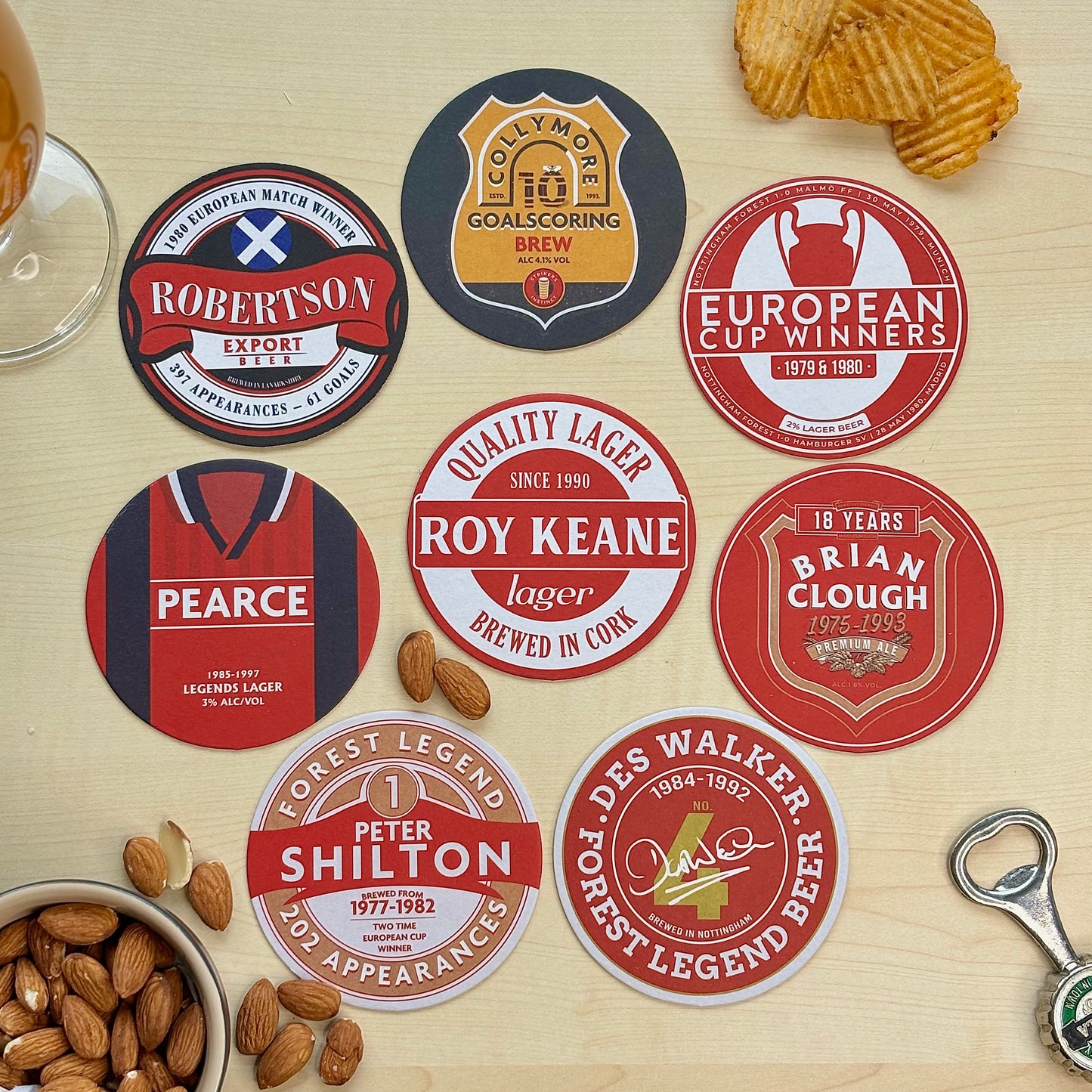 Nottingham Forest Beer Mats (FATHER’S DAY SALE)