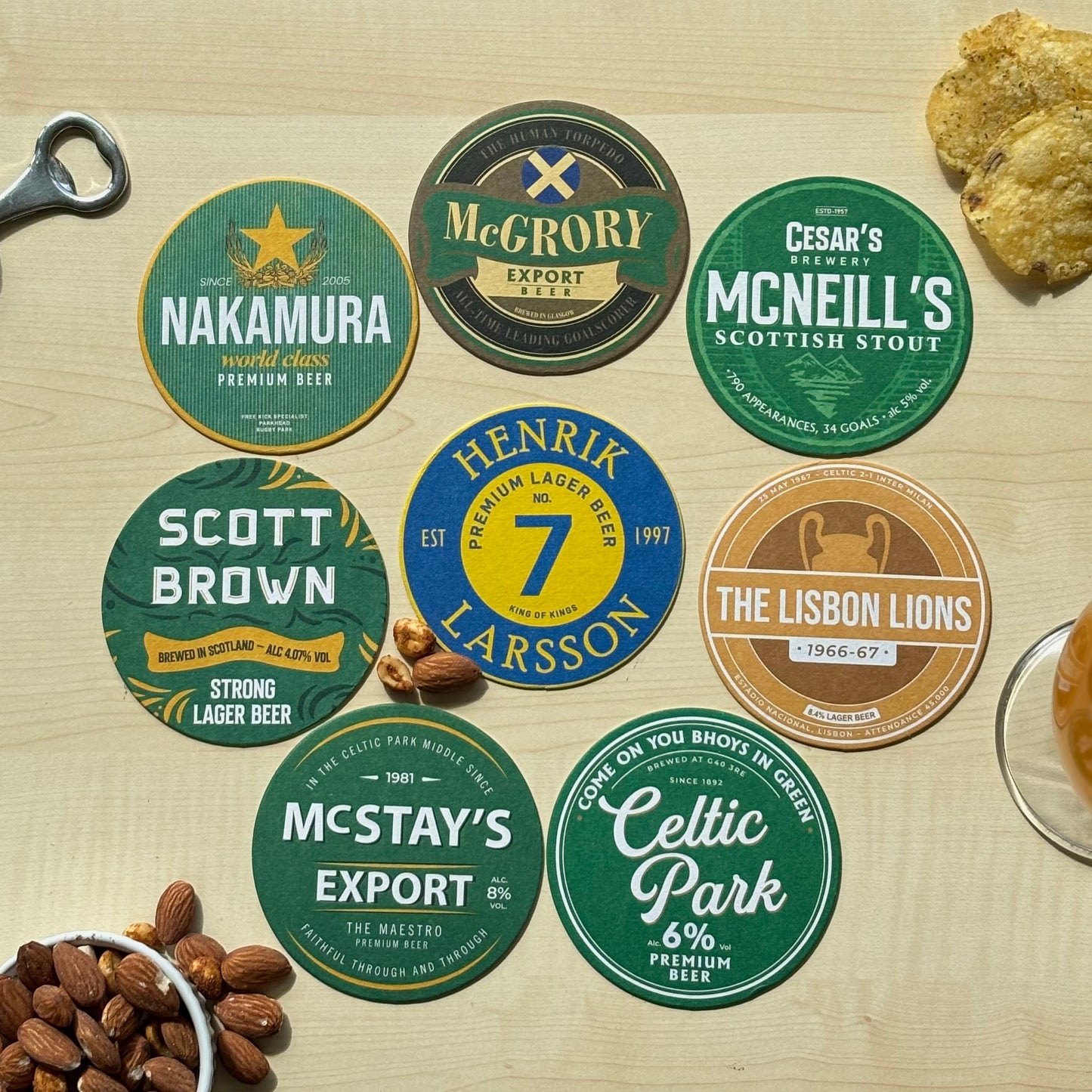Celtic Beer Mats (FATHER’S DAY SALE)