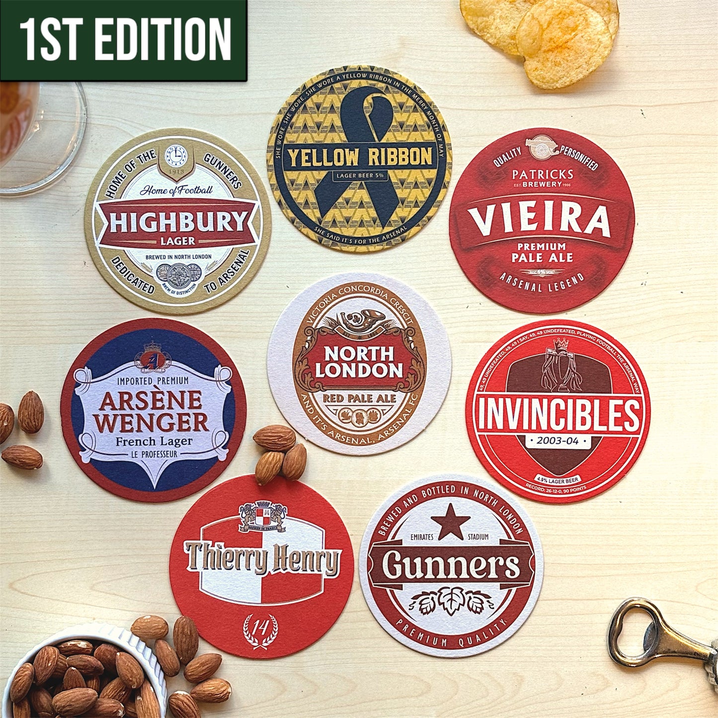 Arsenal Beer Mats (FATHER’S DAY SALE)