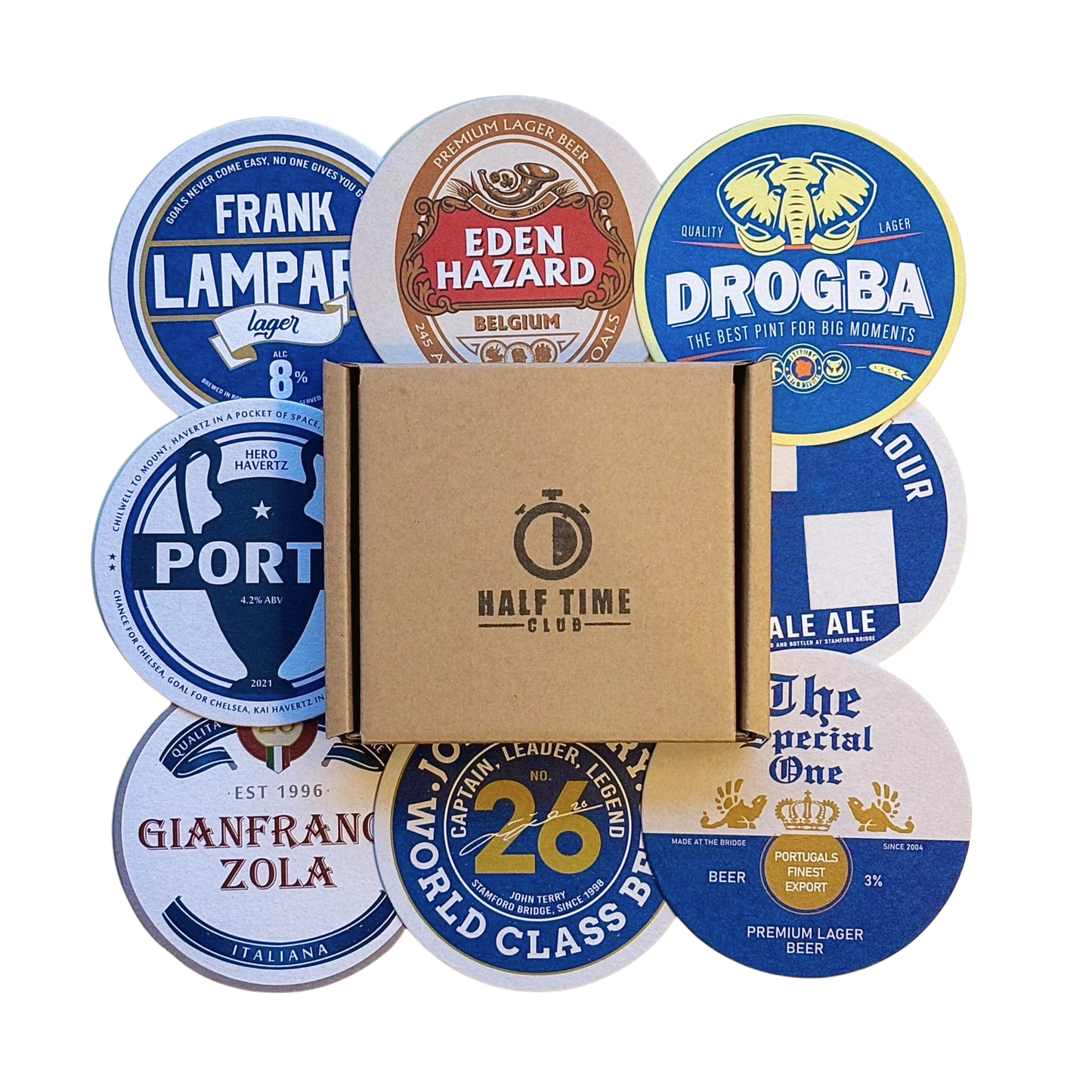 Football Beer Mats (8-Pack)