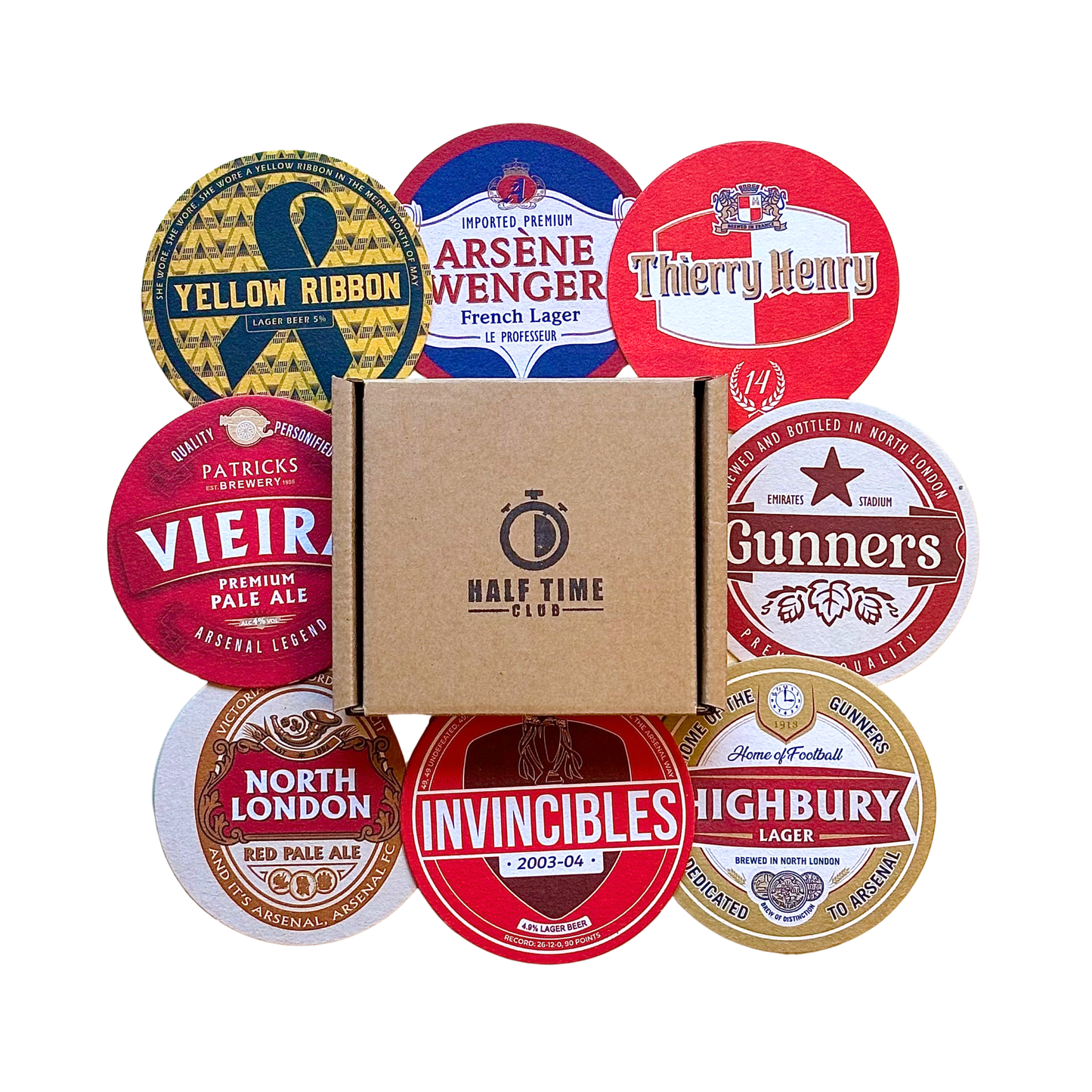 Football Beer Mats (8-Pack)