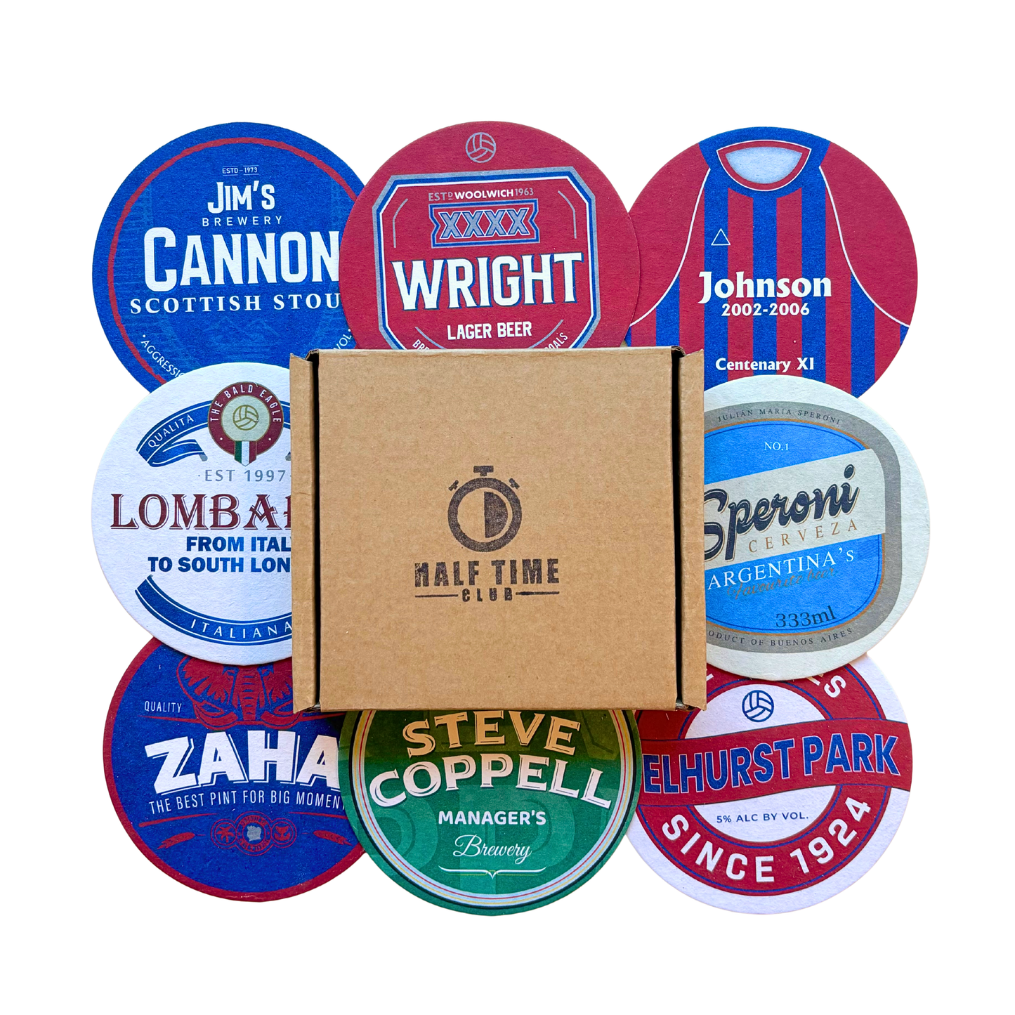 Football Beer Mats (8-Pack)