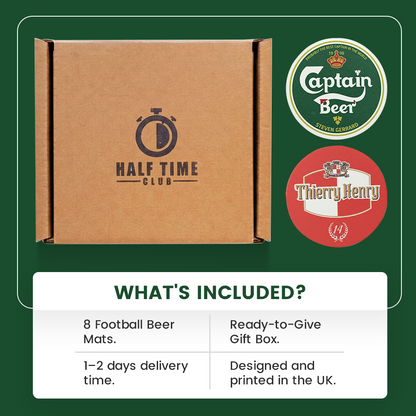 Football Beer Mats (8-Pack)