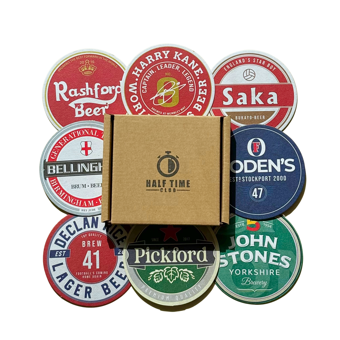 Football Beer Mats (8-Pack)