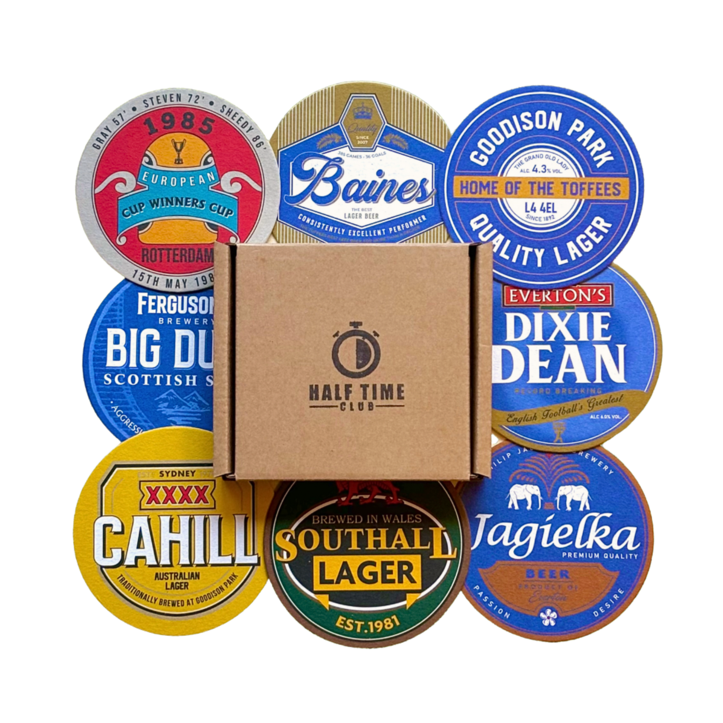 Football Beer Mats (8-Pack)