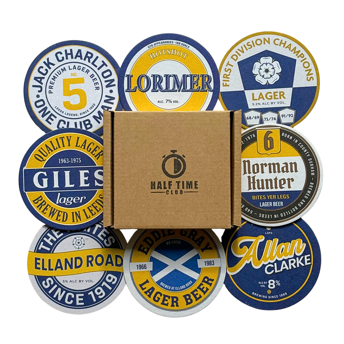 Football Beer Mats (8-Pack)