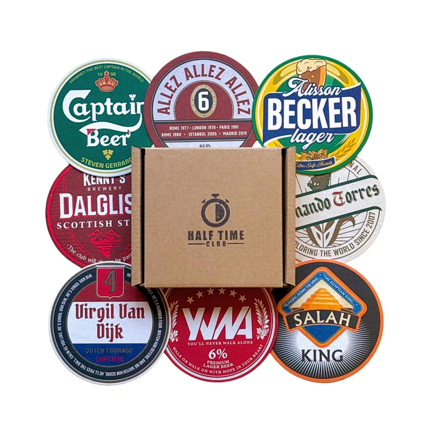 Football Beer Mats (8-Pack)