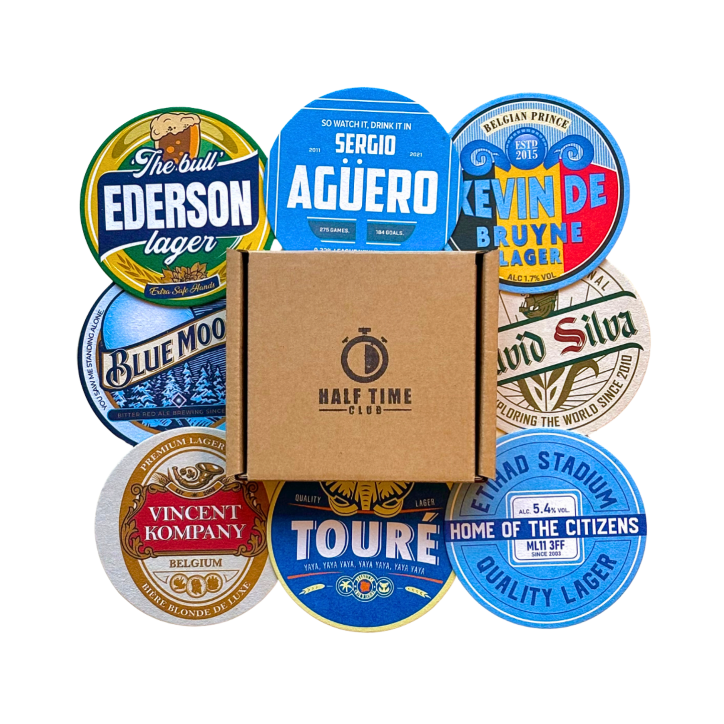 Football Beer Mats (8-Pack)