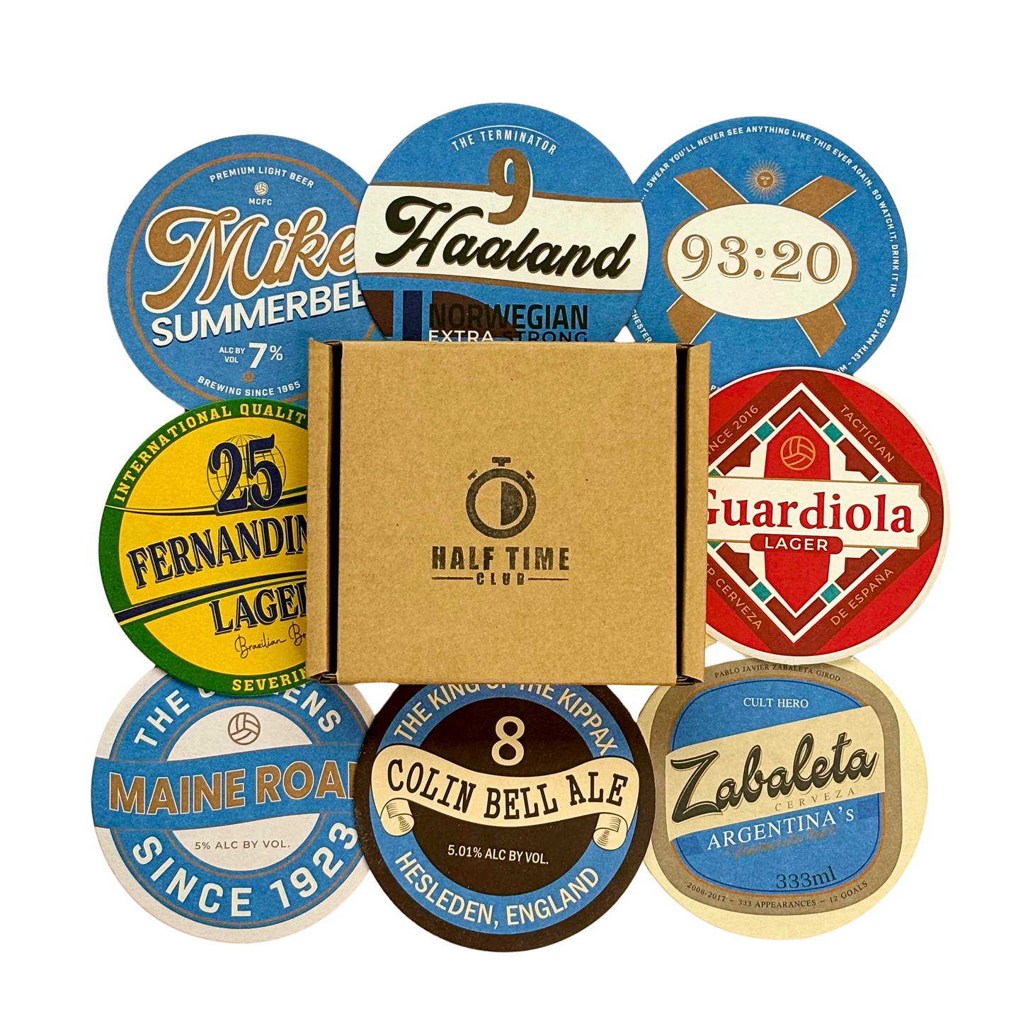 Football Beer Mats (8-Pack)