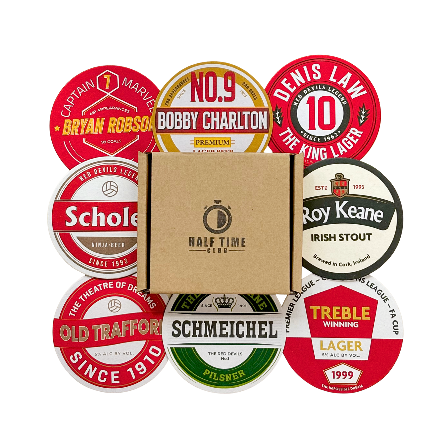 Football Beer Mats (8-Pack)