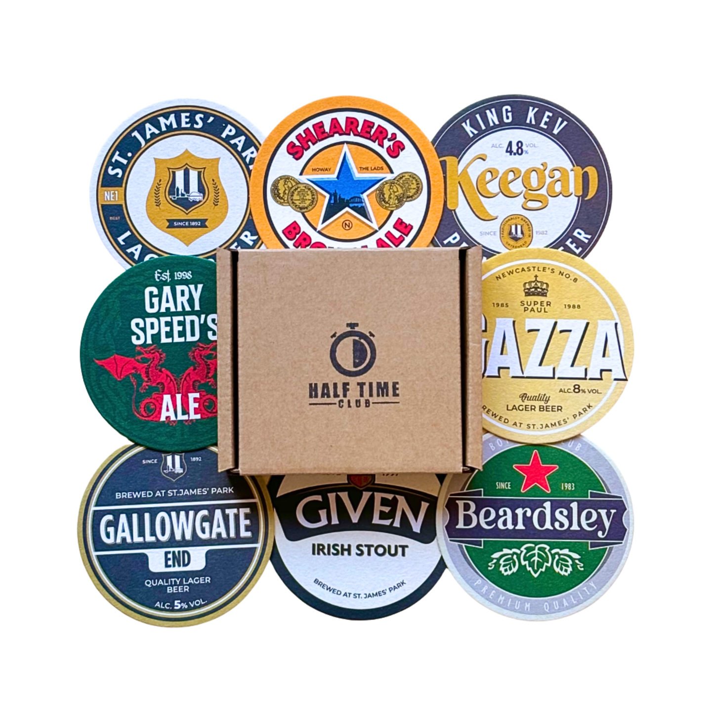 Football Beer Mats (8-Pack)