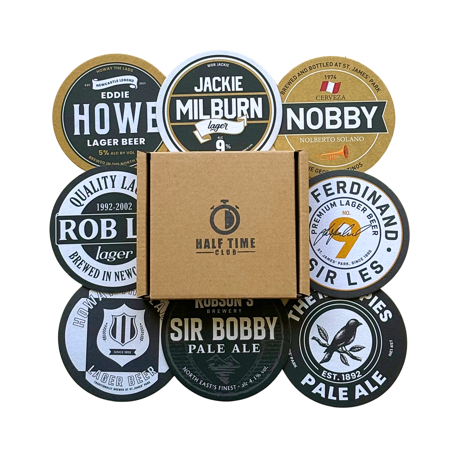 Football Beer Mats (8-Pack)