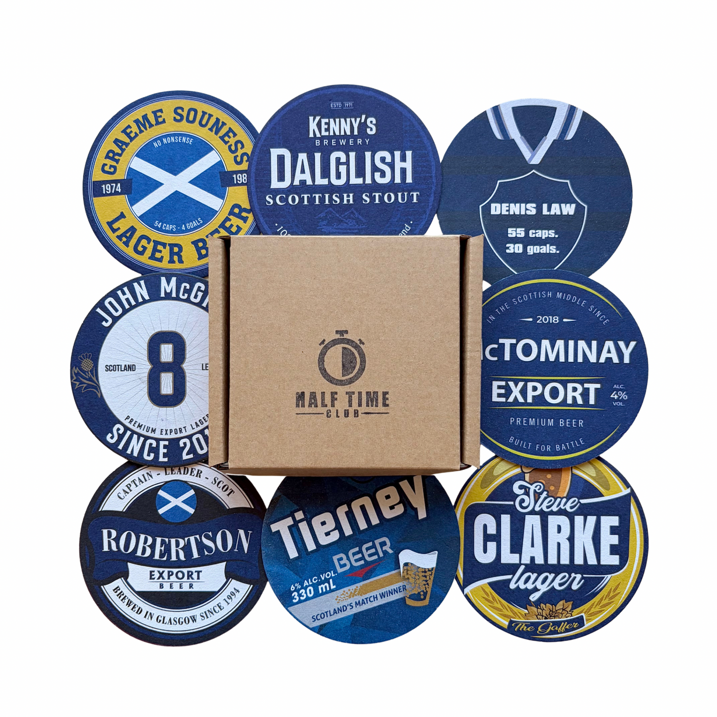 Football Beer Mats (8-Pack)