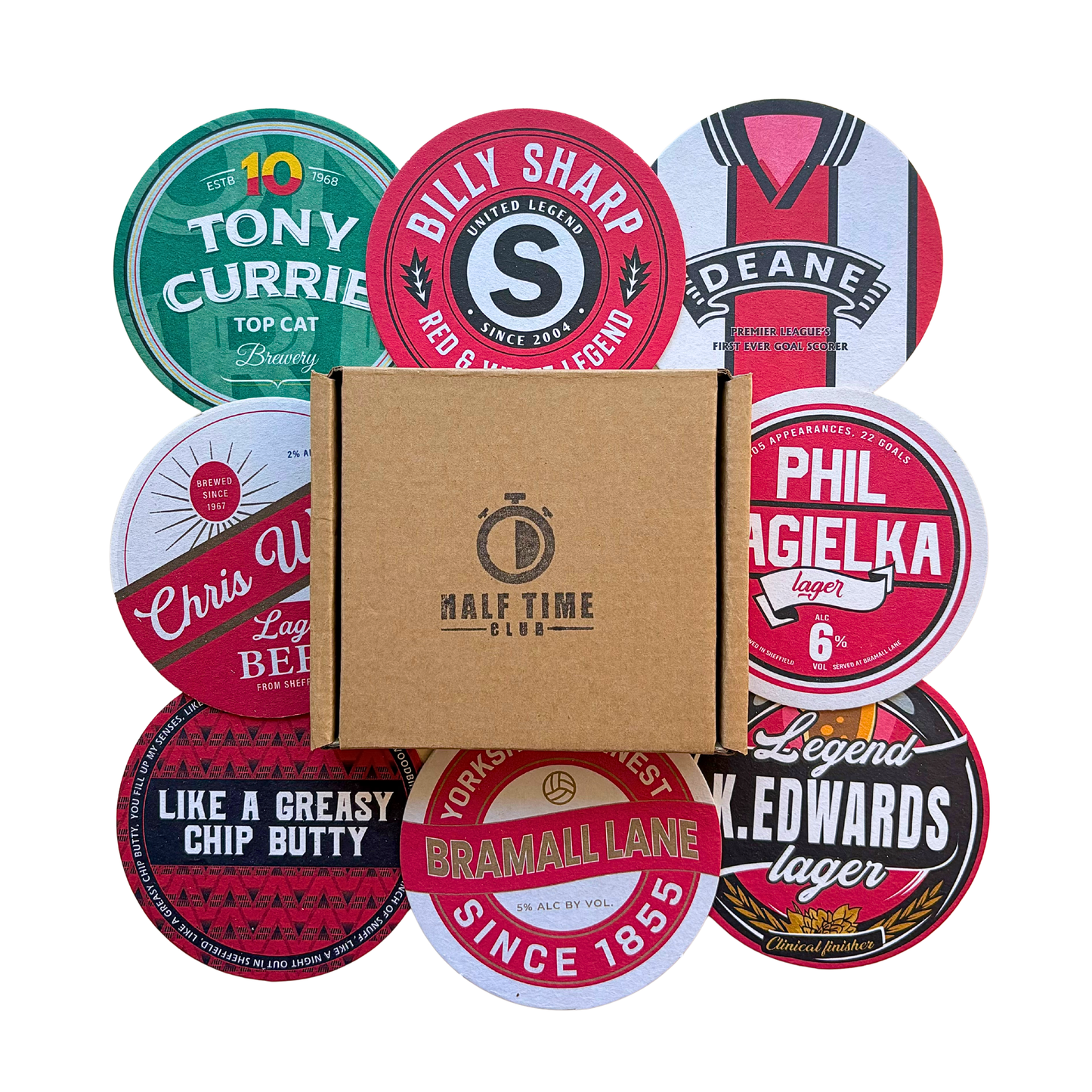 Football Beer Mats (8-Pack)