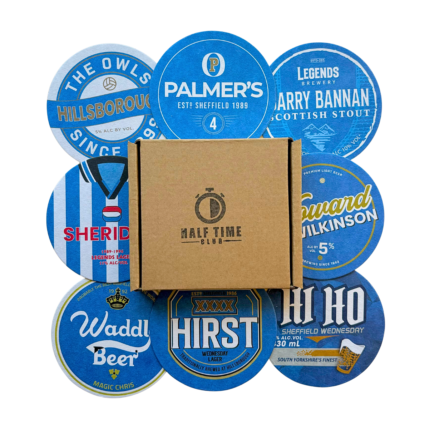 Football Beer Mats (8-Pack)