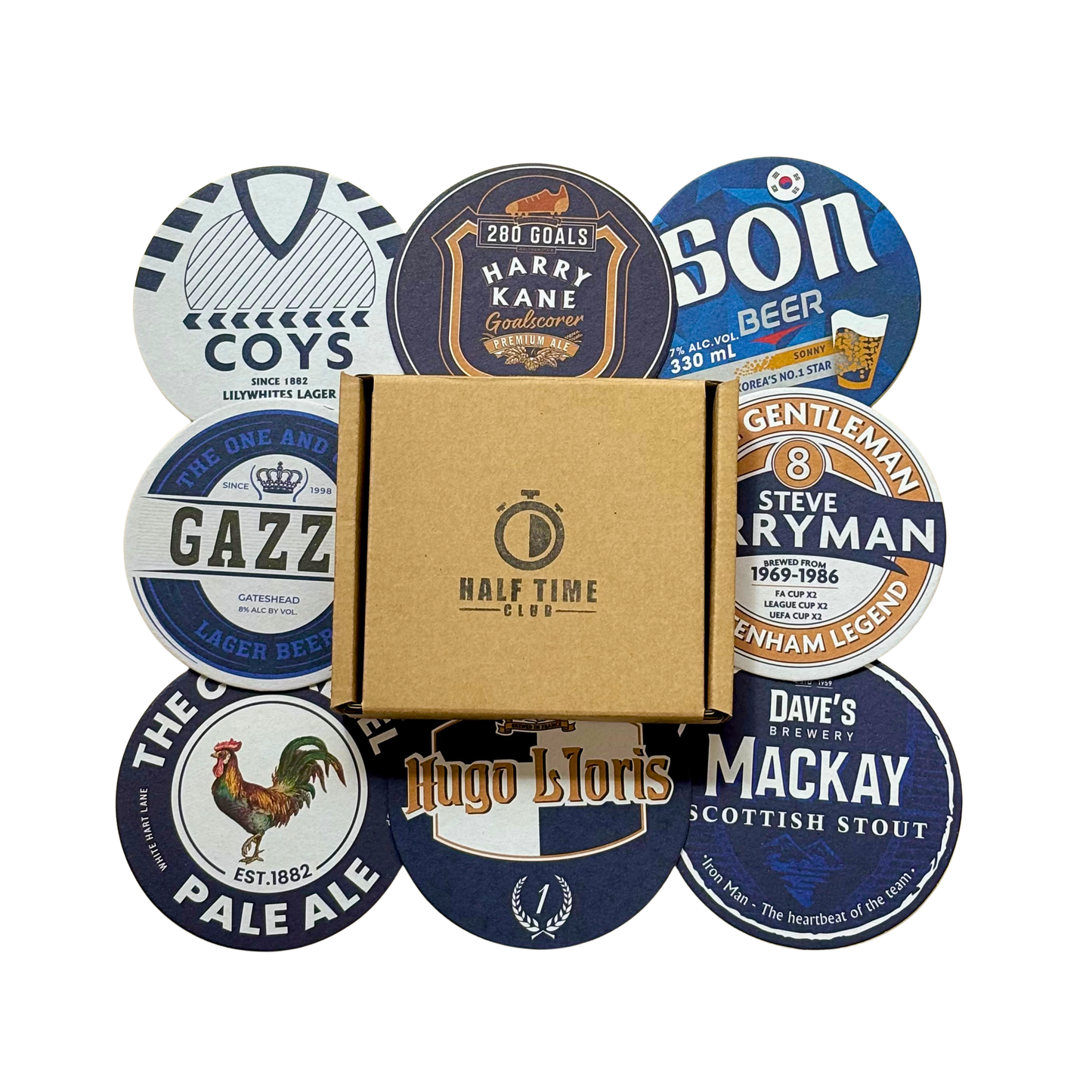 Football Beer Mats (8-Pack)