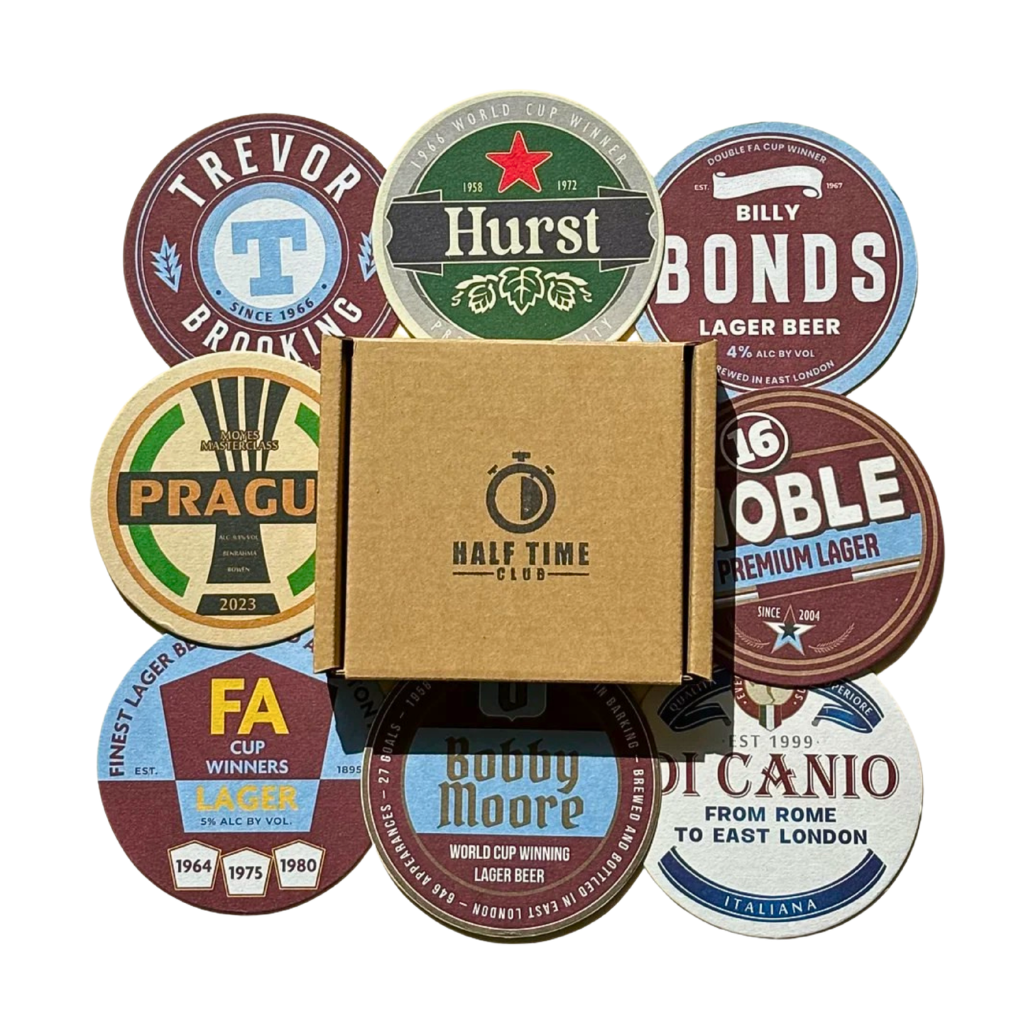 Football Beer Mats (8-Pack)